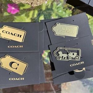Coach 4-Black Bookmarks with Gold Accents